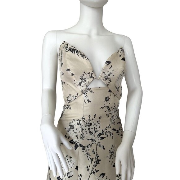 Zimmermann Dress Size 0 Floral Off White Cream Evening Gown - Picture 3 of 7